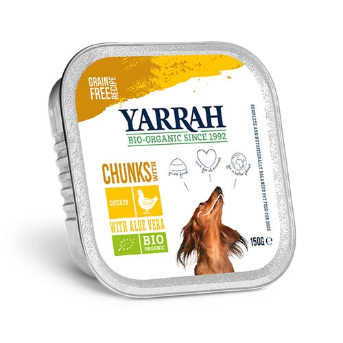 Yarrah - Hundefutter In Soße Huhn Mit Aloe Vera Bio 1 Yarrah - Hundefutter In Soße Huhn Mit Aloe Vera Bio